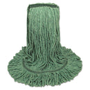 Boardwalk Mop Head, Premium Standard Head, Cotton/Rayon Fiber, Medium, Green - BWK502GNNB