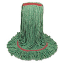 Boardwalk Mop Head, Premium Standard Head, Cotton/Rayon Fiber, Large, Green - BWK503GNNB