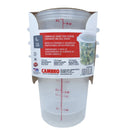 Cambro 4 Quart Round Translucent Food Container with Lid - Pack of 3