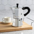Manual Stovetop Espresso Maker - Polished Aluminum
