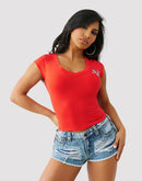 True Religion Crystal Plunge Tee