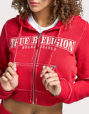True Religion Cropped Zip-Up Hoodie