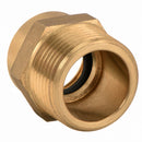 Moon American Fire Hose Adapter, Hex, Fitting Material Brass x Brass, Fitting Size 3/4 in x 1 in - 356-0751061