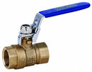 Top Brand Ball Valve, Brass, Inline, 2-Piece, Pipe Size 2 in, Connection Type FNPT x FNPT - G-F600-200LH