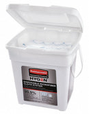 Rubbermaid Bucket Dispenser, HYGEN, Sheets, (80) Wipes, Plastic, White, PK 4 - 1822351