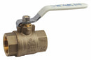 Apollo Ball Valve, Lead Free Brass, Inline, 2-Piece, Pipe Size 1 in, Tube Size 1 in - 94ALF-105-01A