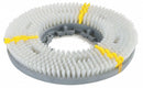 Carlisle 11" Round Carpet Cleaning Rotary Brush for 13" Machine Size, White - 3611VWH