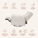 Kiwi Electronic Recliner and Swivel Glider with USB port - Performance Cream Eco-Weave