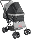 Foldable Pet Stroller - Black/Gray