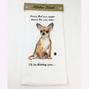 E&S Pets Kitchen Towel- Tan Chihuahua