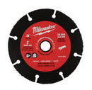 Milwaukee 49-94-3005 Cut-Off Wheel, 3 in Dia, 0.04 in Thick, 3/8 in Arbor, Carbide Abrasive