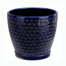 Napco Prism Planter, Cobalt Blue, 6 in. D. 5.25 in. H