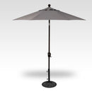 Treasure Garden 7.5 ft. Push Button Tilt Market Umbrella, Black Finish, Charcoal Color