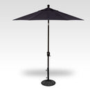 Treasure Garden 7.5 ft. Push Button Tilt Market Umbrella, Black Finish, Navy Color