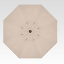Treasure Garden 11 ft. Auto Tilt Market Umbrella, Bronze Finish, Champagne Color Fabric