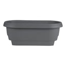 Bloem Deck Rail Planter, Charcoal, 24"