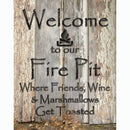 Fire Pit Metal Sign