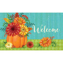Custom Decor, Pumpkin & Mums Floor Mat