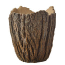 Raz Imports, Tree Bark Container, Resin, Wood, 7"H
