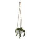 Flora Bunda, Hanging Geo Planter, 4.5", White