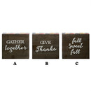 Transpac, Fall Block Décor, Assorted, Sold Separately, MDF, 8"H