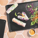 2pc Nonslip Recycled Poly Cutting Board Set Black - ™: Dishwasher-Safe, Juice Canal, Non-Skid Feet