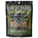 Northwest Naturals Raw Rewards Dog & Cat Treats, Freeze-Dried Lamb Liver, 3 oz.