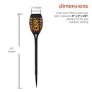 Alpine, Torch Flame Solar Pathway Light, Sold Individually