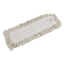Rubbermaid Cut-End Blended Dust Mop Heads, Cotton, 24" X 5", White, 12/Carton - RCPL253