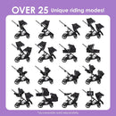 Morph Single to Double Modular Stroller - Dash Black