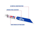 Lenox METALWOLF 8 in. Bi-Metal WAVE EDGE Reciprocating Saw Blade 18 TPI 1 pk