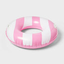 42'' Pool Tube with Handle - Sun Squad™ Pink/White: Water Float Toy, PVC, 6+ Years