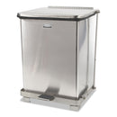 Rubbermaid Defenders Medical Step Can, Square, 7 Gal, 12" Square, 17"H, Stainless Steel - RCPST7SSRB