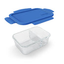 Glass Snack Container - Blue