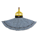 Rubbermaid Maximizer Blended Mop Heads, Large, Blue, 6/Carton - RCP1924782