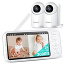 Video Baby Monitor with 2 Cameras - White