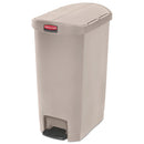 Rubbermaid Slim Jim Resin Step-On Container, End Step Style, 13 Gal, Beige - RCP1883459