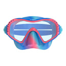 Speedo Junior Wave Watcher Tie Dye Mask - Coral/Blue