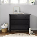 Jenny Lind Spindle 3-Drawer Dresser - Ebony
