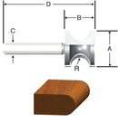 Vermont American 1 in. D X 3/16 in. X 2-1/8 in. L Carbide Tipped Bull Nose Router Bit