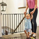 Push to Close™ Baby Gate - Extends 28.5" to 45" Wide, Metal, Dark Grey