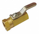 Top Brand Mini Ball Valve, Brass, Inline, 1-Piece, Pipe Size 1/4 in, Connection Type FNPT x FNPT - G-FMFP-25
