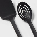 8pc Nylon Kitchen Utensil Set with Holder - Black