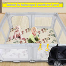 Foldable Baby Playpen - Grey