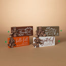 Gerson,  Harvest Wooden Blocks with Bow, 4", Assorted and Sold Separately