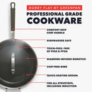 Nonstick Sauté Pan with Glass Lid - Black