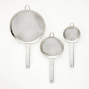 3-Piece Stainless Steel Mesh Strainer Set - Silver