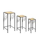 Napco, Metal & Wicker Plant Stand