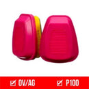 3M P100 Acid Gas and Organic Vapor Respirator Cartridge Replacement Pink 2 pc