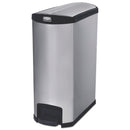 Rubbermaid Slim Jim Stainless Steel Step-On Container, End Step Style, 24 Gal, Black - RCP1902000